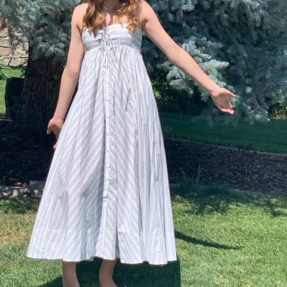 Free People Dresses & Skirts - Free People Easy Breezy Midi Dress- Ivory Combo